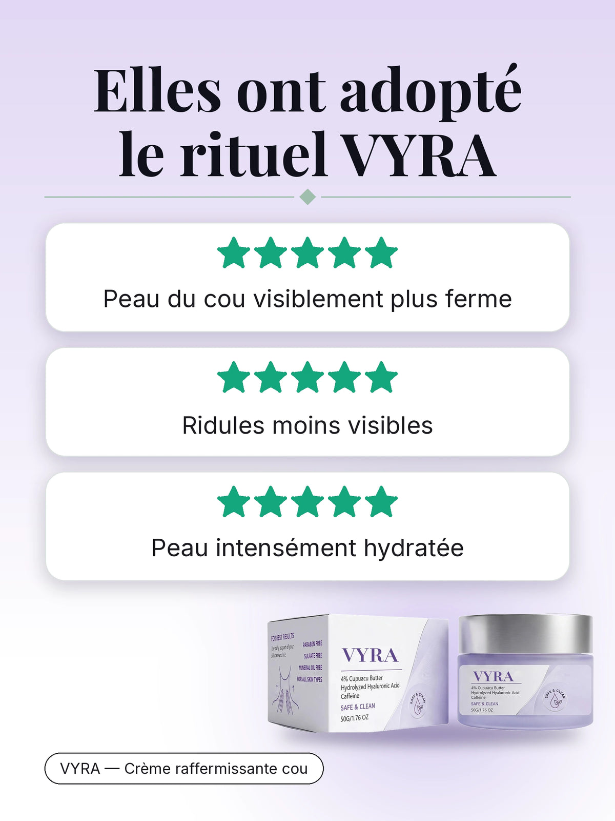 Crème raffermissante cou et décolleté