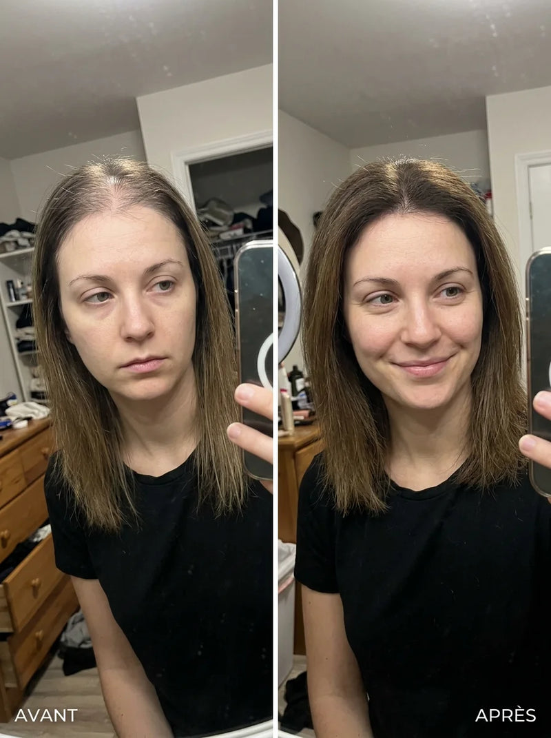 Entre le travaille et les journées qui n'en finissent pas, le stress a fini par se voir sur mes cheveux, plats et clairsemés. Le shampoing bar est devenu le seul truc simple que j'ai gardé dans ma routine, et ça se voit déjà sur mes racines.